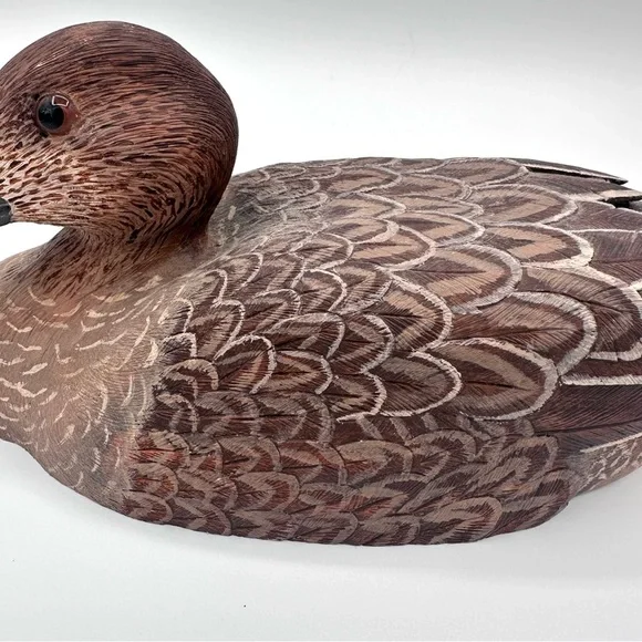 Handmade Folk Art Carved Wood Pintail Duck ERIK VANDE BOGART - Picture 5 of 10